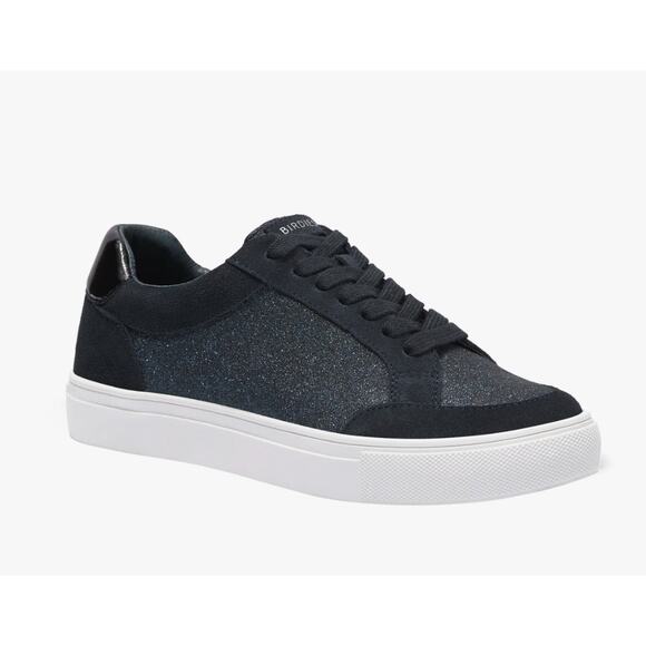 NWOT Women's Birdies The Cardinal in Navy Shimmer Lace Up size 9 Glitter Sparkle - Picture 1 of 6